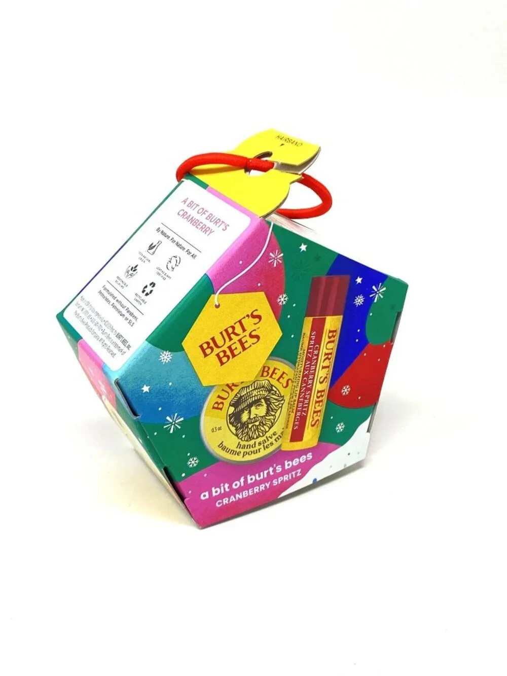 Burt's Bees Holiday Stocking Stuffer Bit of Burt's Lip Balm Cranberry Spritz